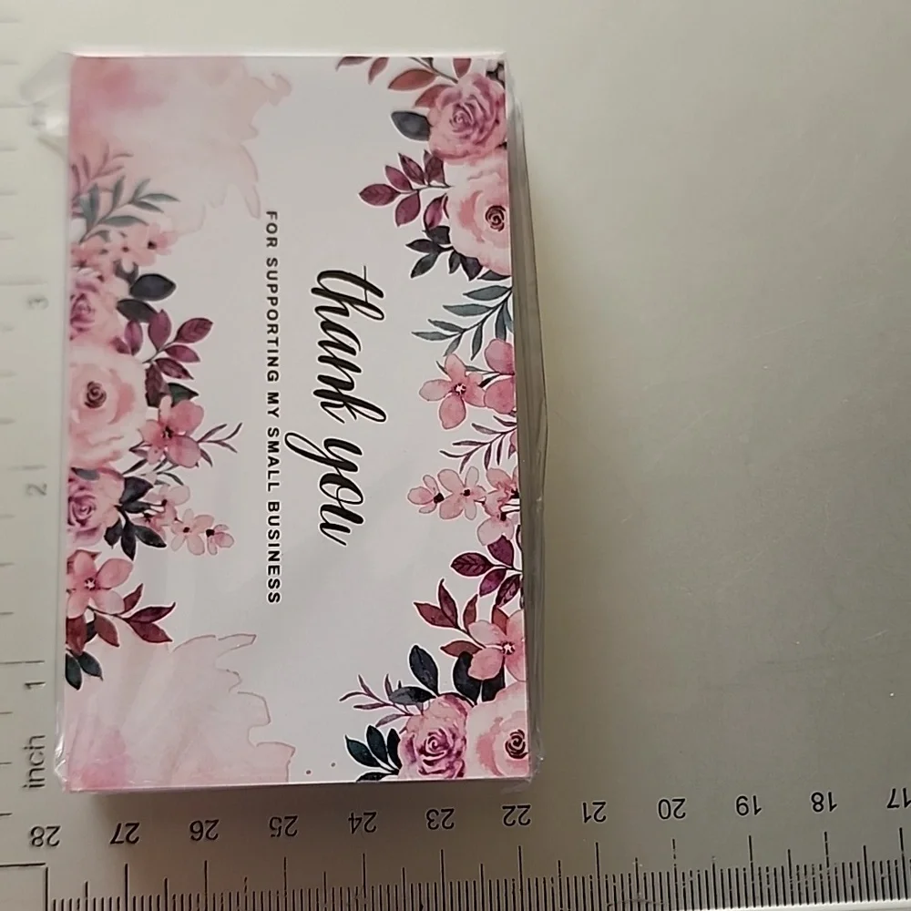 Thank You For Your Purchase FLORAL BUSINESS CARDS 50 COUNT